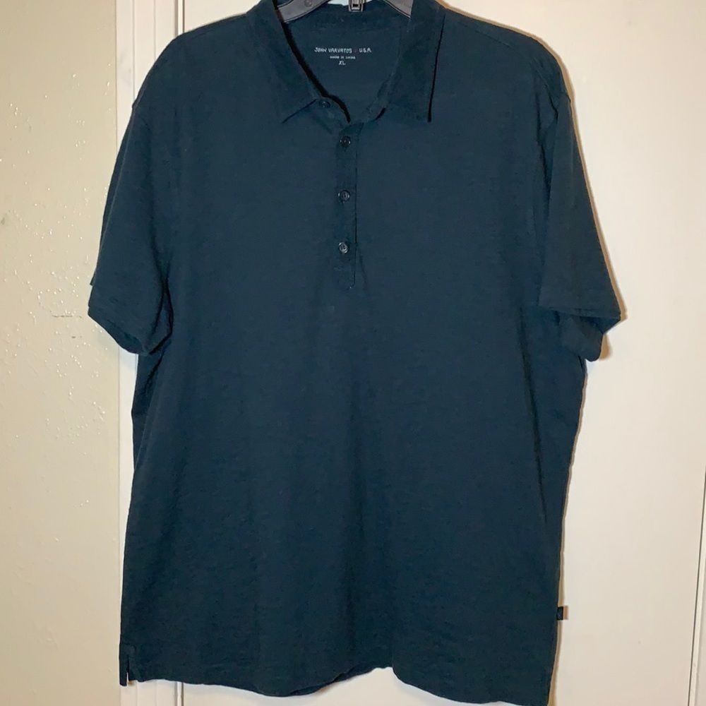 John Varvatos USA Short Sleeve Navy Polo Shirt, XL